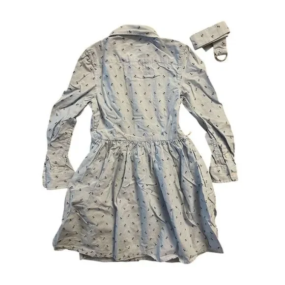 Polo Ralph Lauren Girls' Blue Anchor Print Shirtdress Size 6 Casual - Picture 5 of 5